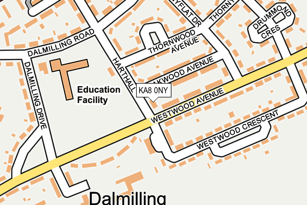 KA8 0NY map - OS OpenMap – Local (Ordnance Survey)