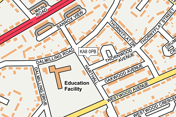 KA8 0PB map - OS OpenMap – Local (Ordnance Survey)