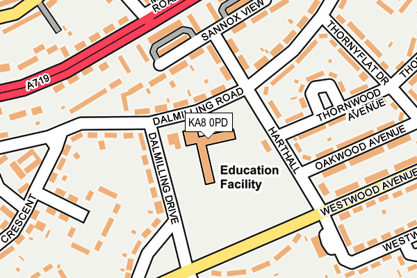 KA8 0PD map - OS OpenMap – Local (Ordnance Survey)