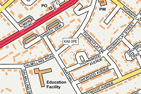 KA8 0PE map - OS OpenMap – Local (Ordnance Survey)