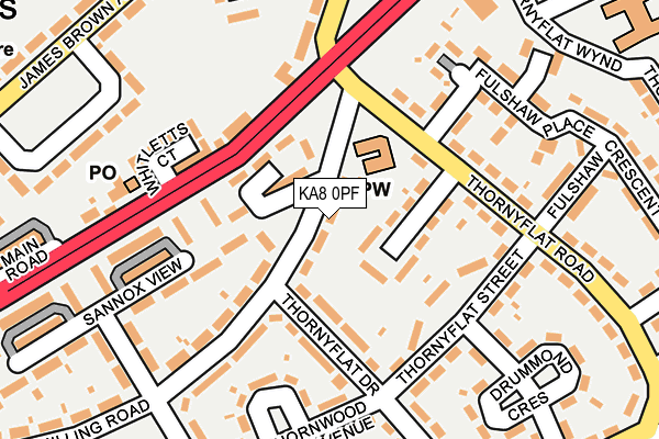 KA8 0PF map - OS OpenMap – Local (Ordnance Survey)