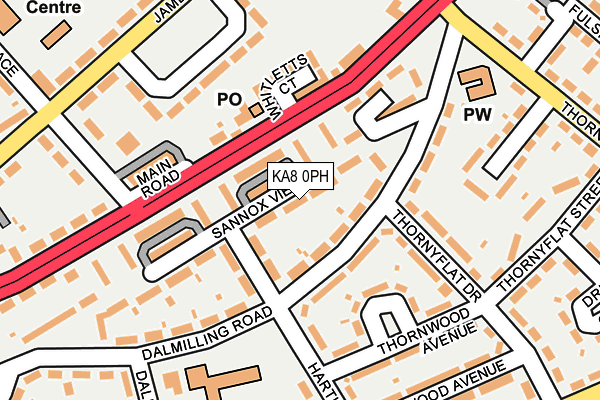 KA8 0PH map - OS OpenMap – Local (Ordnance Survey)