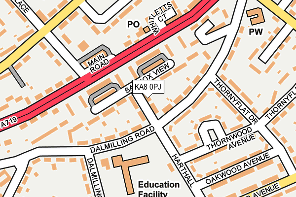 KA8 0PJ map - OS OpenMap – Local (Ordnance Survey)