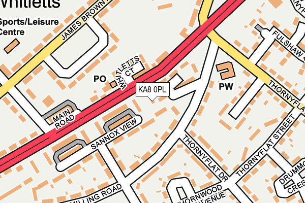 KA8 0PL map - OS OpenMap – Local (Ordnance Survey)