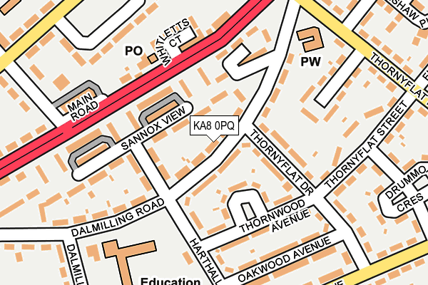 KA8 0PQ map - OS OpenMap – Local (Ordnance Survey)