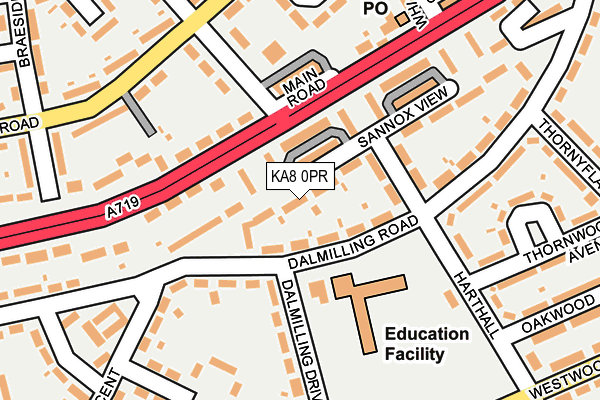 KA8 0PR map - OS OpenMap – Local (Ordnance Survey)