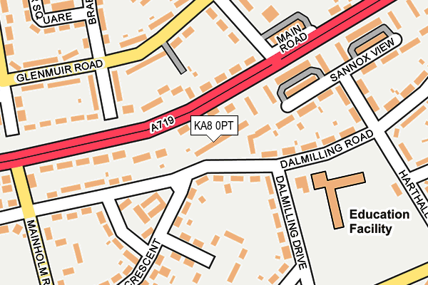 KA8 0PT map - OS OpenMap – Local (Ordnance Survey)