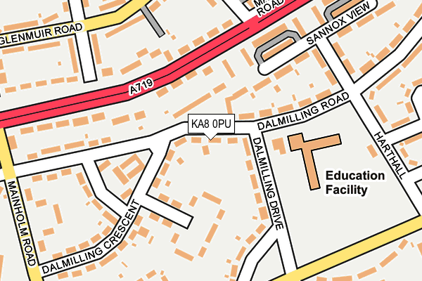 KA8 0PU map - OS OpenMap – Local (Ordnance Survey)