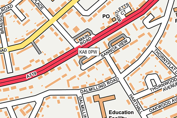 KA8 0PW map - OS OpenMap – Local (Ordnance Survey)