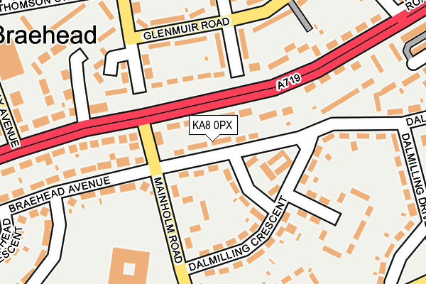 KA8 0PX map - OS OpenMap – Local (Ordnance Survey)