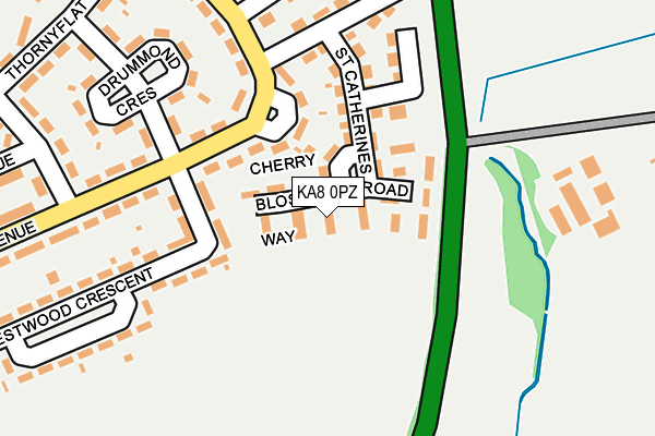 KA8 0PZ map - OS OpenMap – Local (Ordnance Survey)