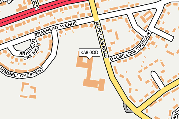 KA8 0QD map - OS OpenMap – Local (Ordnance Survey)