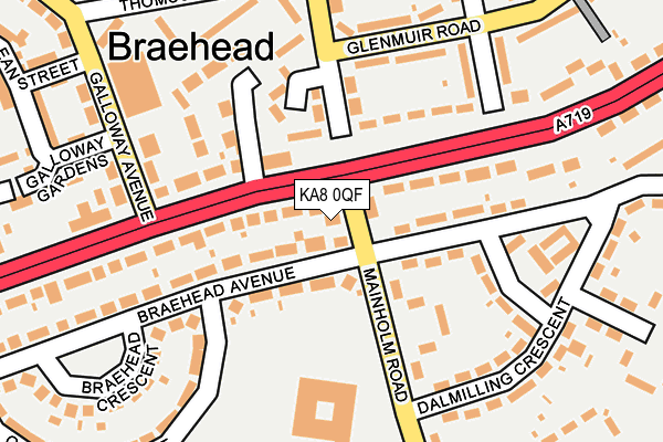 KA8 0QF map - OS OpenMap – Local (Ordnance Survey)