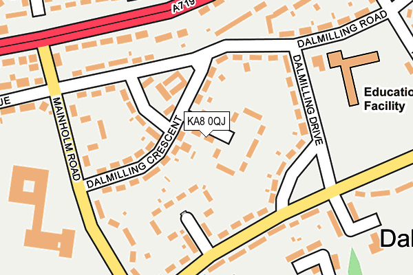 KA8 0QJ map - OS OpenMap – Local (Ordnance Survey)