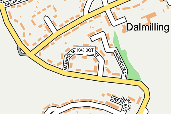KA8 0QT map - OS OpenMap – Local (Ordnance Survey)