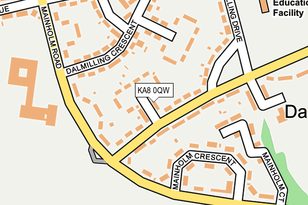 KA8 0QW map - OS OpenMap – Local (Ordnance Survey)