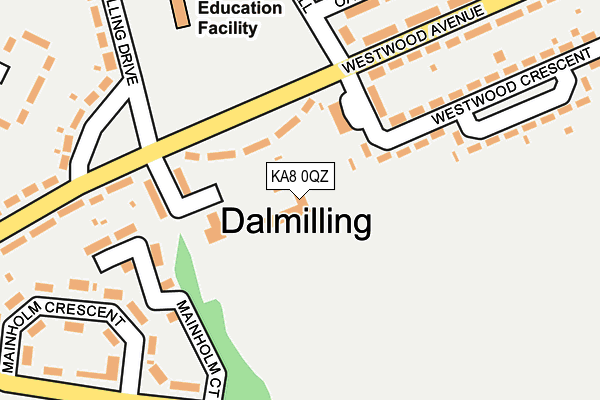 KA8 0QZ map - OS OpenMap – Local (Ordnance Survey)