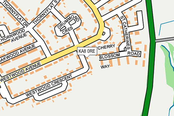 KA8 0RE map - OS OpenMap – Local (Ordnance Survey)