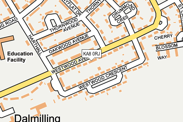 KA8 0RJ map - OS OpenMap – Local (Ordnance Survey)