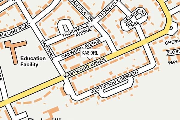 KA8 0RL map - OS OpenMap – Local (Ordnance Survey)