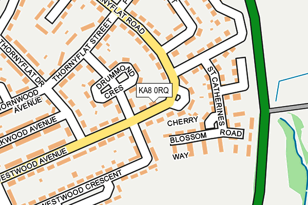 KA8 0RQ map - OS OpenMap – Local (Ordnance Survey)