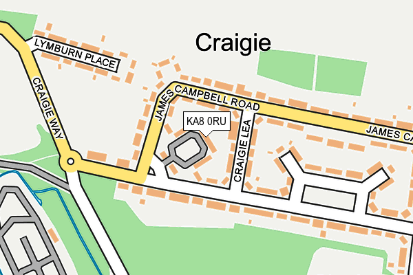 KA8 0RU map - OS OpenMap – Local (Ordnance Survey)