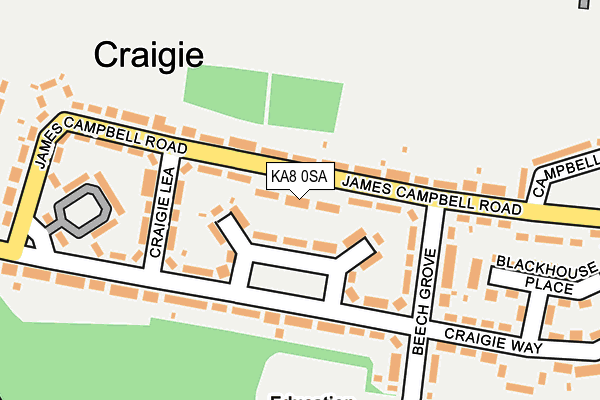 KA8 0SA map - OS OpenMap – Local (Ordnance Survey)