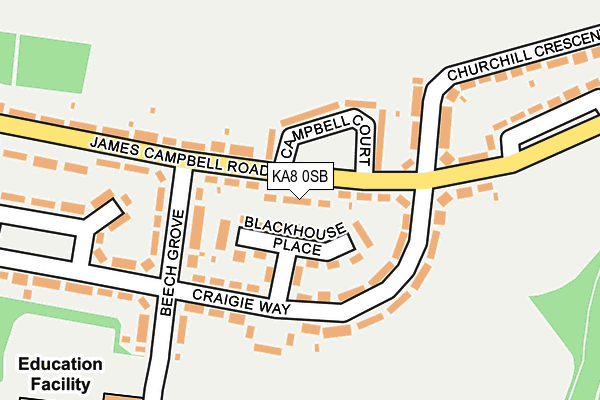 KA8 0SB map - OS OpenMap – Local (Ordnance Survey)