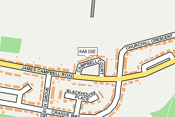 KA8 0SE map - OS OpenMap – Local (Ordnance Survey)