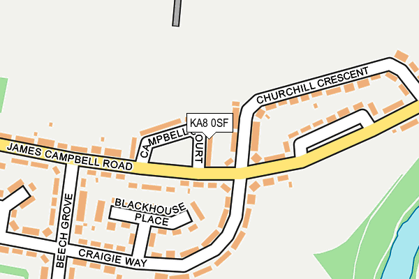 KA8 0SF map - OS OpenMap – Local (Ordnance Survey)