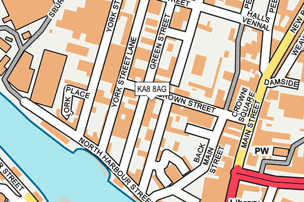 KA8 8AG map - OS OpenMap – Local (Ordnance Survey)