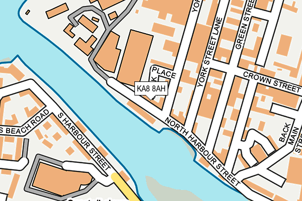 KA8 8AH map - OS OpenMap – Local (Ordnance Survey)