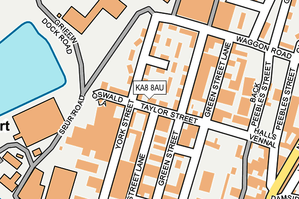 KA8 8AU map - OS OpenMap – Local (Ordnance Survey)