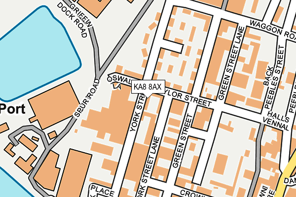 KA8 8AX map - OS OpenMap – Local (Ordnance Survey)