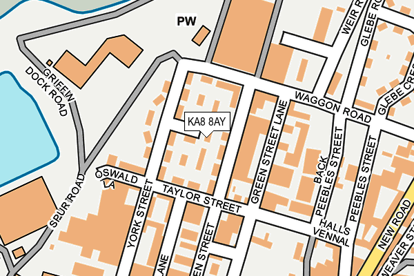 KA8 8AY map - OS OpenMap – Local (Ordnance Survey)