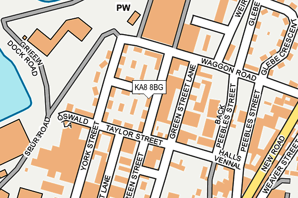 KA8 8BG map - OS OpenMap – Local (Ordnance Survey)