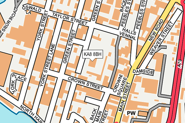 KA8 8BH map - OS OpenMap – Local (Ordnance Survey)