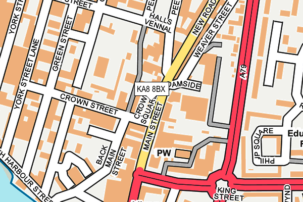 KA8 8BX map - OS OpenMap – Local (Ordnance Survey)
