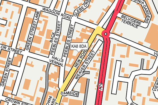 KA8 8DA map - OS OpenMap – Local (Ordnance Survey)