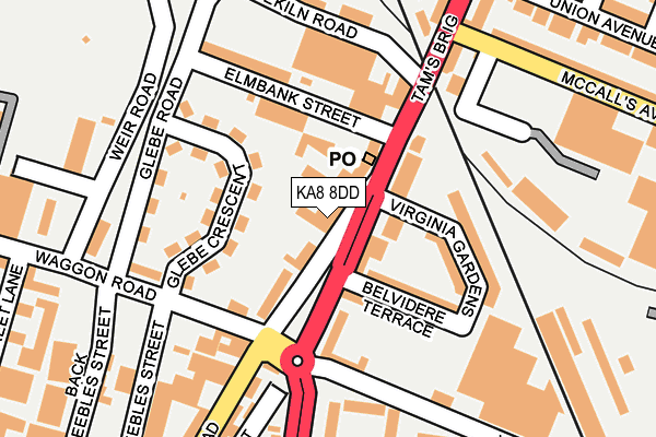 KA8 8DD map - OS OpenMap – Local (Ordnance Survey)