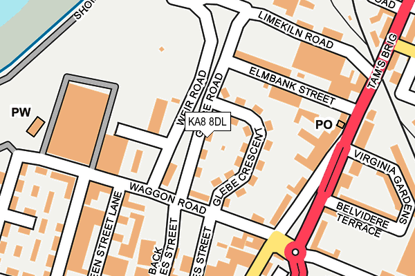 KA8 8DL map - OS OpenMap – Local (Ordnance Survey)