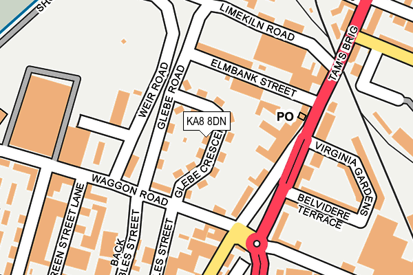 KA8 8DN map - OS OpenMap – Local (Ordnance Survey)