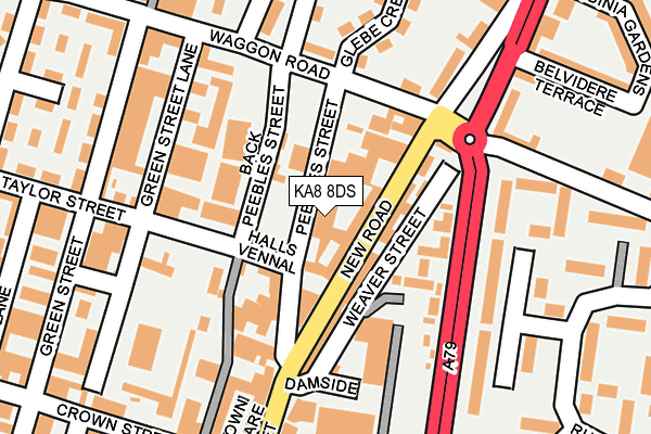 KA8 8DS map - OS OpenMap – Local (Ordnance Survey)