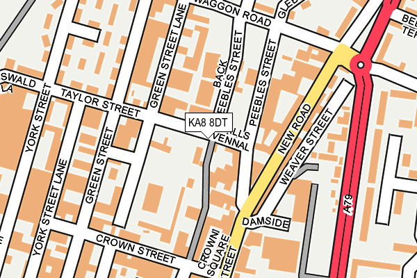 KA8 8DT map - OS OpenMap – Local (Ordnance Survey)