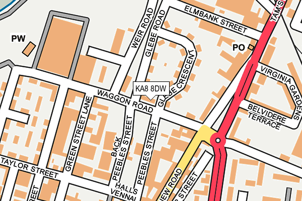 KA8 8DW map - OS OpenMap – Local (Ordnance Survey)