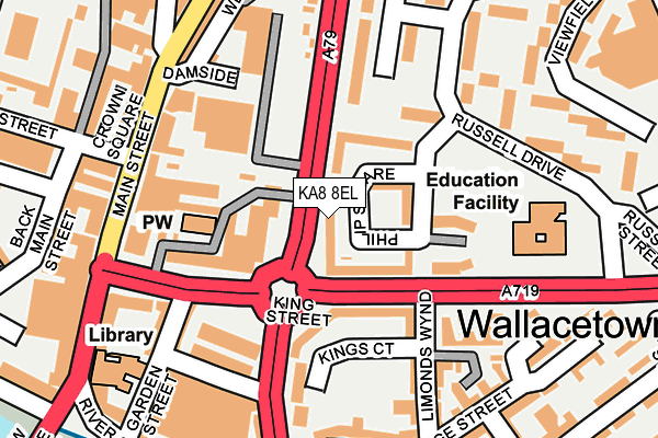 KA8 8EL map - OS OpenMap – Local (Ordnance Survey)