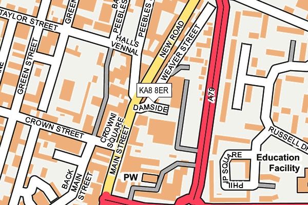 KA8 8ER map - OS OpenMap – Local (Ordnance Survey)