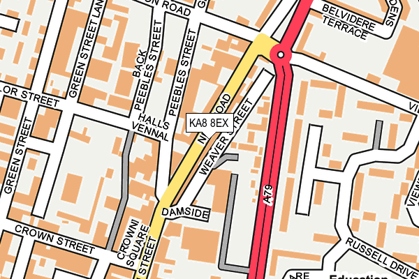 KA8 8EX map - OS OpenMap – Local (Ordnance Survey)