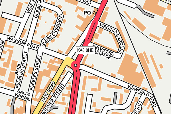 KA8 8HE map - OS OpenMap – Local (Ordnance Survey)