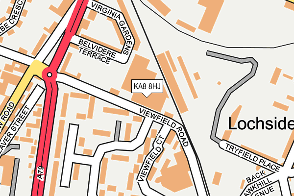KA8 8HJ map - OS OpenMap – Local (Ordnance Survey)